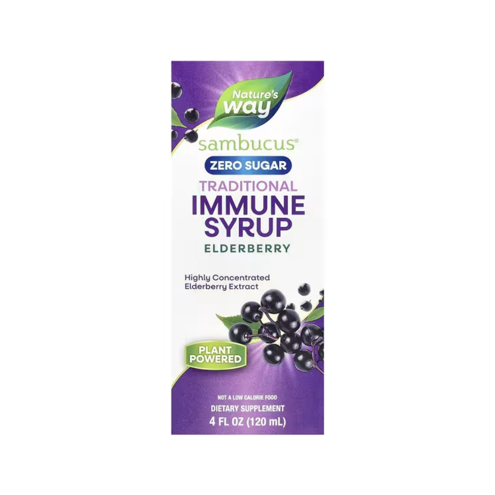네이처스 웨이 삼부커스 트러디셔널 이뮨시럽 <b>제로</b>슈가 엘더베리 120 ml