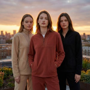 케이스위스 여성 덤블 플리스 아노락+조거팬츠 세트