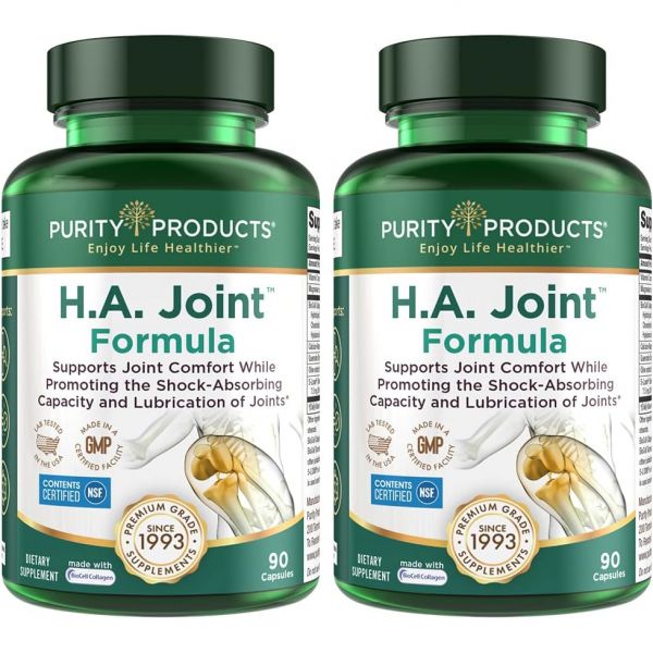 비염 영양제 피로 퓨리티 프로덕츠 HA <b>조인트</b> 포뮬러 히알루론산 + 주요 인자 스킨 <b>멀티 콜라겐</b> (타입 ) 5록신 올리브 일 추출물 유연성 <b>모빌리티</b> 90 캡슐 (2)