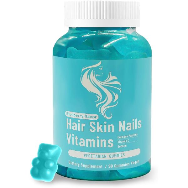 <b>웨이트월드</b> 헤어 비타민 구미 비오틴 2500 mcg 비타민 E &amp; C가 모발 성장 하고 프리미엄 채식 비-GMO 더 아름다운 모발 <b>피부</b> 손톱 - 90 베어 구미