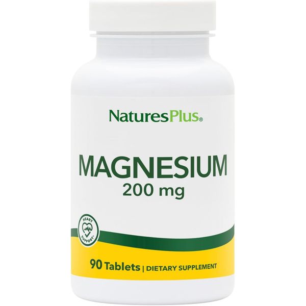 <b>피부</b> 미용 두뇌 NaturesPlus 마그네슘 아미노산 킬레이트 200mg 90정 정제