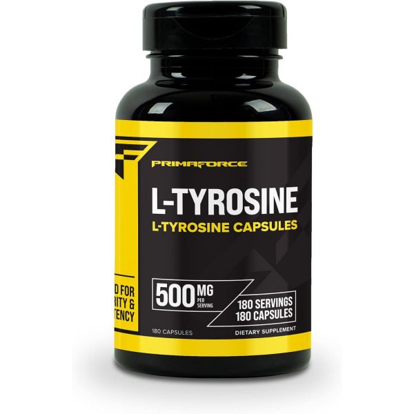 심신 안정 <b>프리마포스</b> L티로신 180캡슐 1회 제공량당 500mg