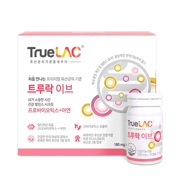 [<b>휴럼</b>] 트루락 이브 <b>질</b> 유래 <b>유산균</b> 1+1박스