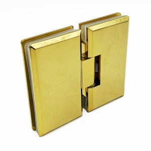 유리경첩 샤워부스힌지 유리대유리 골드유광 180도 8mm용