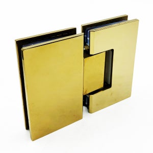 유리경첩 샤워부스힌지 유리대유리 스테인리스 골드유광 180도 10mm용