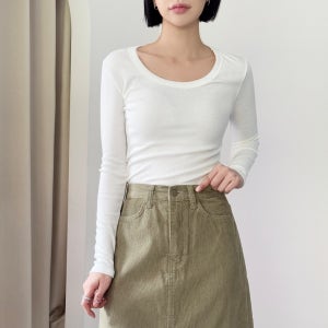 1+1 유넥티셔츠 레이온 여성 무지 쫀쫀 흰티