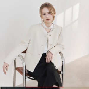 클라비스 R넥 트위드 자켓_CVJKF2303M