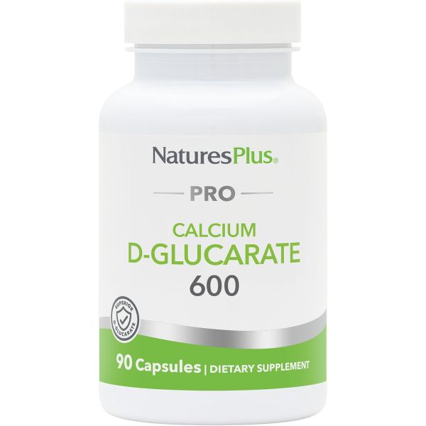 전달 임산부 NaturesPlus PRO 칼슘 D글루카레이트(CDG) 600mg 90캡슐 비 GMO 비건 글루텐 프리 대두 90인분