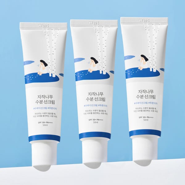 [3개 SET] 라운드랩 자작나무 수분 선크림50ml (SPF 50+ PA++++)