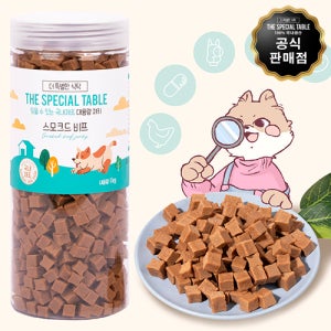 더특별한식탁 프리미엄 강아지간식 대용량져키 1kg 스모크드 비프