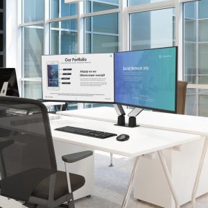 카멜마운트 GDA3D 듀얼 디자인 커브드 와이드 모니터 거치대 모니터암