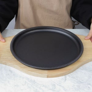 고급형 리빙아트 무쇠 주물팬 원형 불판 스테이크 콘치즈 ZZ 29cm