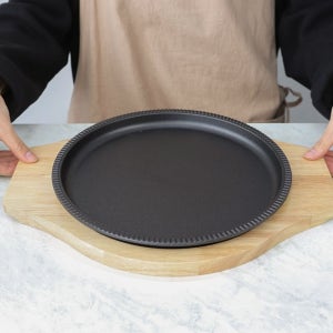고급형 리빙아트 무쇠 주물팬 원형 불판 스테이크 콘치즈 ZZ 27cm