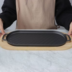 키치노 고급형 리빙아트 무쇠 주물팬 BBQ 불판 37.5 (375x160) (675922)