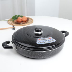 HJ 알루미늄 전판 코팅 팬 닭갈비 볶음 대용량 업소용 후라이팬 ZZ 42cm