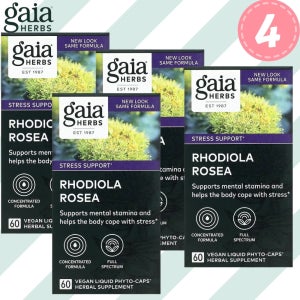 Gaia 홍경천 아답토젠 Rhodiola 120mg 60정 4개