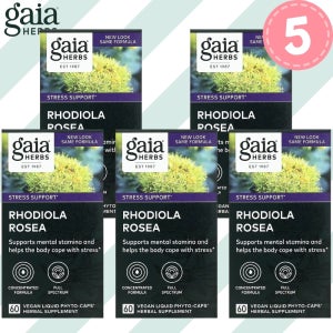 Gaia 홍경천 아답토젠 Rhodiola 120mg 60정 5개