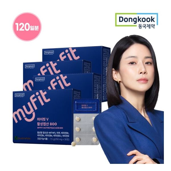 동국제약 마이핏 활성<b>엽산</b> 800 4박스 273689