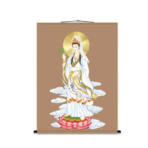 관세음보살 40x60cm 불화 65X90 불상 스크롤 스타일 탱화 30x45 불당 이미지 스타일링 전 화면 두루마리 그림 보내기 후크 릴 30 45