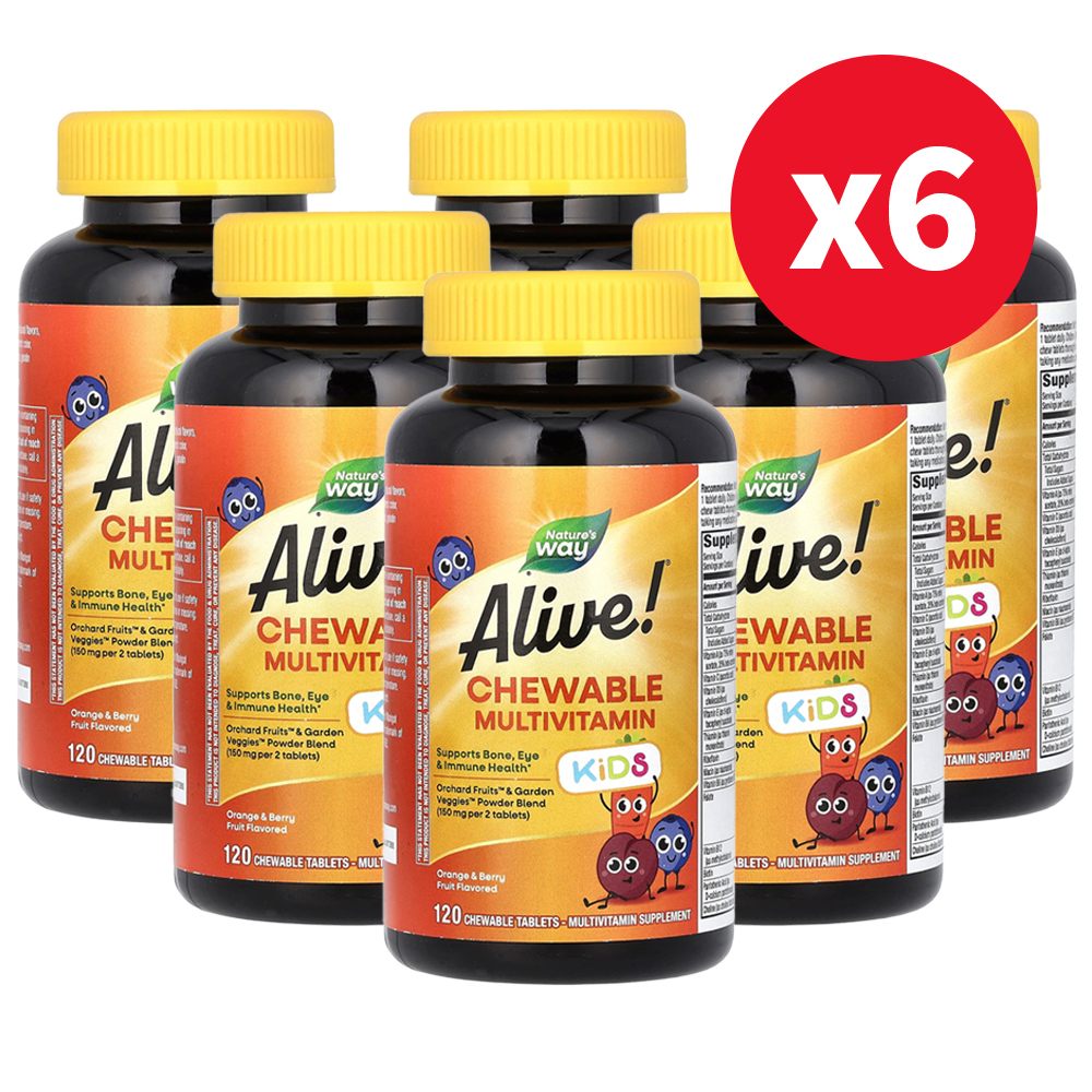 <b>얼라이브 키즈</b> 종합비타민 <b>츄어블</b> 120정 6개