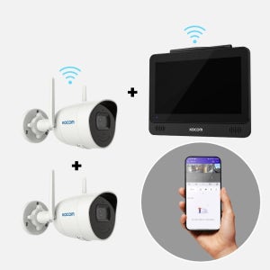 무선 와이파이 CCTV 감시카메라 모니터일체형 녹화기 카메라2ea 포함 2TB HDD