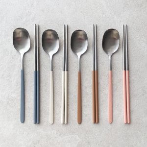 1+1 스텐 304 예쁜 수저세트 2인 신혼부부 고급 커트러리 한식수저
