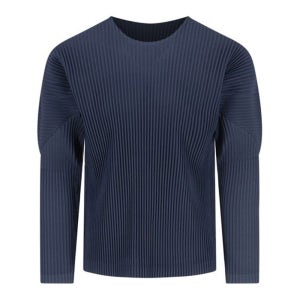 이세이미야케 긴팔 플리츠 베이직 롱 슬리브 티셔츠 네이비 HP48JK421 75