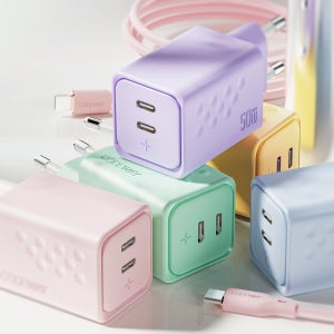코드웨이 팔레트 50W 초고속 충전기 + C to C 고속 충전 케이블 멜로우 핑크