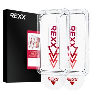 렉스 아이폰 전용 저반사AR 플러스 강화유리 액정보호필름 2매세트 지문방지 휴대폰 보호필름