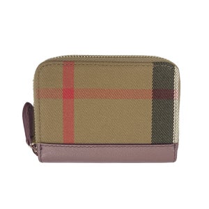버버리 체크 지퍼 어라운드 카드지갑 80845261 인디핑크