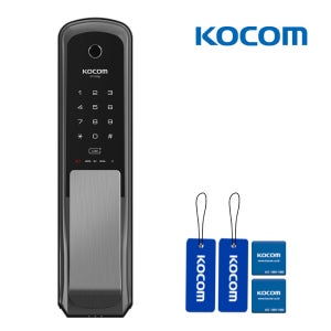 KDL-NP760 코콤 지문인식 무타공 도어락 푸시풀 현관문 도어락 스마트 도어락 이중잠금