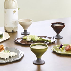 일본 도자기 막걸리잔 고블렛 동동주잔 80ml