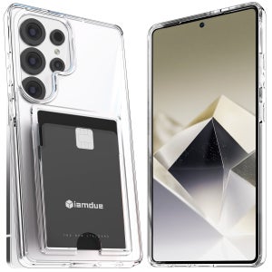 변색방지 카드 케이스 2장 수납 슬림 생폰 투명, 갤럭시S25 울트라