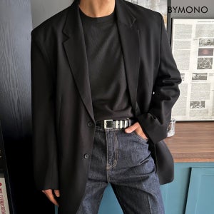 XL-5XL 바이모노 넬르 오버핏 블레이저 남자 빅사이즈 자켓 남성 수트 슈트 블레이져
