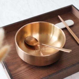 안성 유기 이중 그릇 탕기 육개장 설렁탕 놋그릇 놋쇠 ZZ 1개, 17cm, 골드