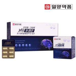 [일양약품 본사] 365 인지력 기억력 브레인 포스파티딜세린 PS 징코 180캡슐, 1개