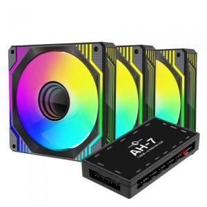 AONE STORM INFINITY ARGB PWM 120 KIT (컨트롤러/3팩, 블랙)