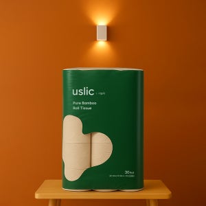어슬릭 대나무휴지 먼지없는 두루마리휴지 롤 화장지 물에녹는 30m, 30롤, 1팩