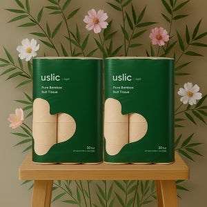어슬릭 대나무휴지 먼지없는 두루마리휴지 롤 화장지 물에녹는 30m, 30롤, 2팩