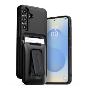 베루스 갤럭시 카드 수납 케이스 3장 스탠드형 디월렛오브 블랙, 갤럭시S25 플러스