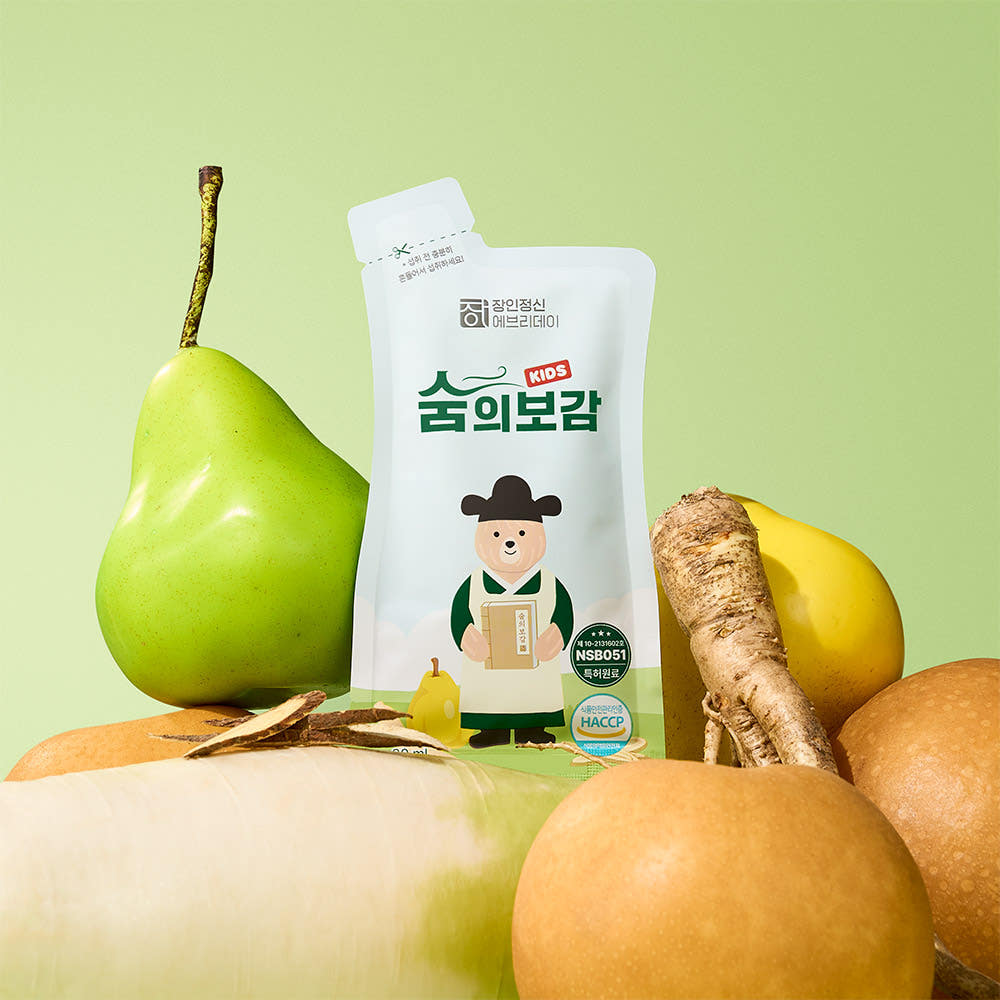 삼백초 <b>배초향</b> 감초 삼백초<b>추출물</b> 특허원료함유 어린이 건강즙 숨의보감 10포, 1개