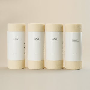 어슬릭 일회용 수세미 뜯어쓰는 주방 수세미 노스크레치 천연펄프 베이지 60개입, 4개