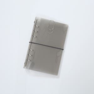 클립 반투명 6공 다이어리 커버 포카 바인더 - 블랙 A6