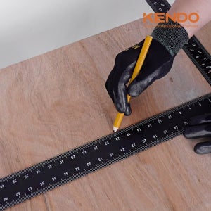 켄도 직각자 전문가용 삼각자 눈금자 눈금 스틸자 기억자 곱자 (35318)