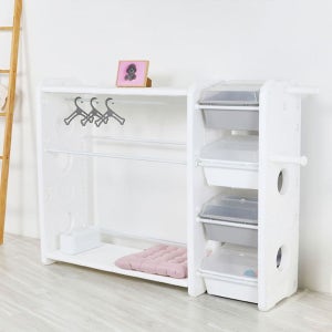 미루 와이드 애견행거 강아지옷장 수납장 서랍장 정리함 바구니 옷걸이