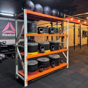 레인보우랙 300kg 중량랙 연결형 그레이지 철제 무볼트선반 4단 앵글선반