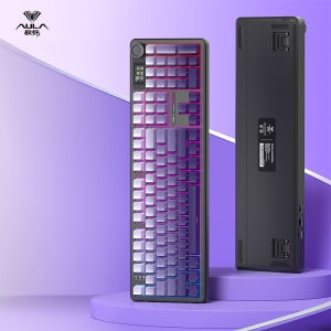 독거미 F108 PRO 프로 기계식 키보드 풀배열 아우라 직구 내수용 퍼플(측각), 청우(레인)축