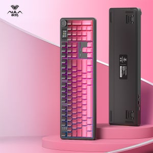 독거미 F108 PRO 프로 기계식 키보드 풀배열 아우라 직구 내수용 핑크(측각), 청우(레인)축