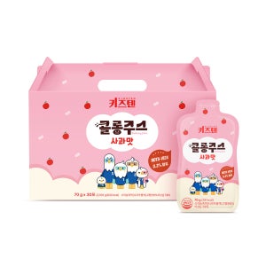 키즈텐 어린이 아기 건강 간식 과일 야채 약재 음료 콜롱 주스 사과, 70g, 30개