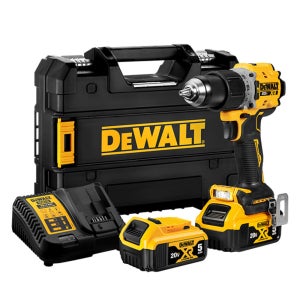 디월트 20V MAX / 5.0Ah XR 브러쉬리스 프리미엄 컴팩트 드릴 드라이버 DCD800P2T 배터리2개 충전기